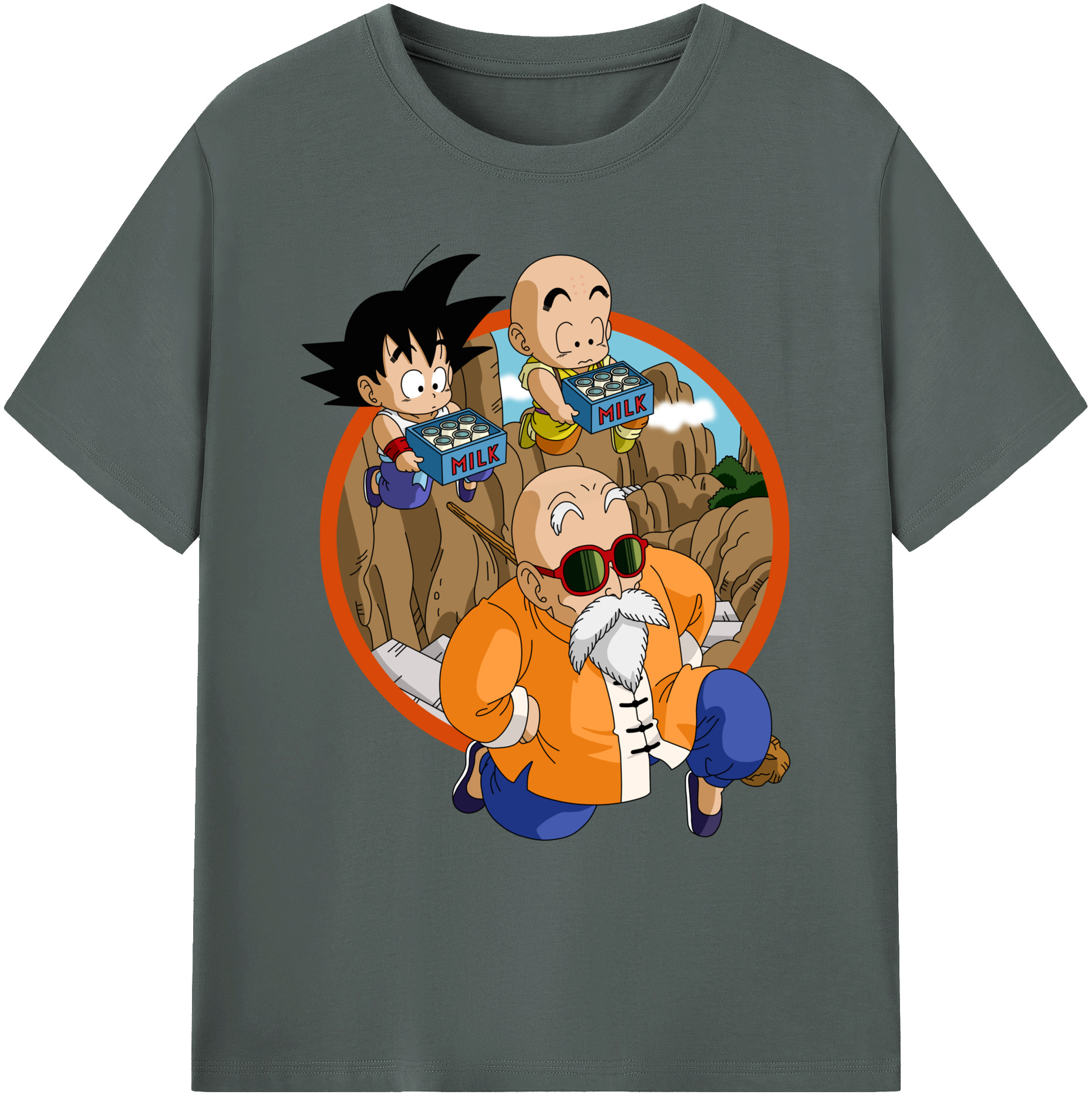 （画像用） ドラゴンボール 亀仙人（かめせんにん） DRAGON BALL Master Roshi Kame Sennin 綿100％ メンズ半袖Tシャツ｜肌触りやわらか＆通気性